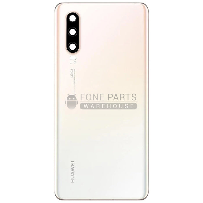 For Huawei P30 Replacements Battery Back Cover With Sticker [ Pearl White]