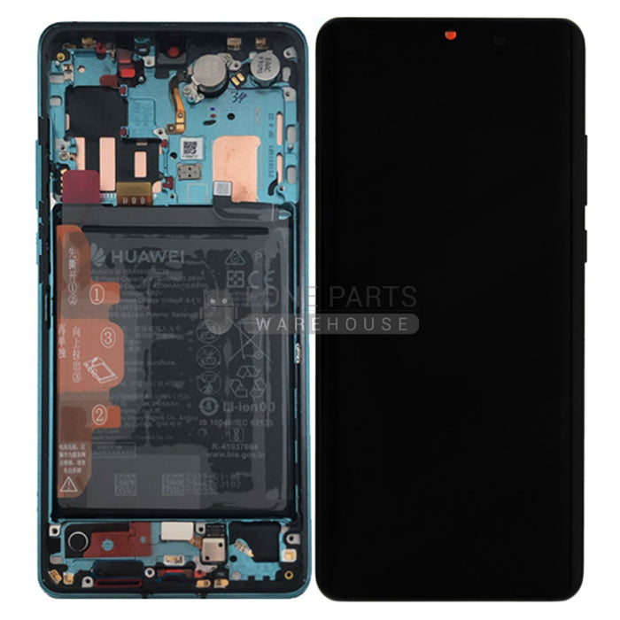 For Huawei P30 Replacements LCD Screen Digitizer With Frame (OLED) [Aurora Blue]