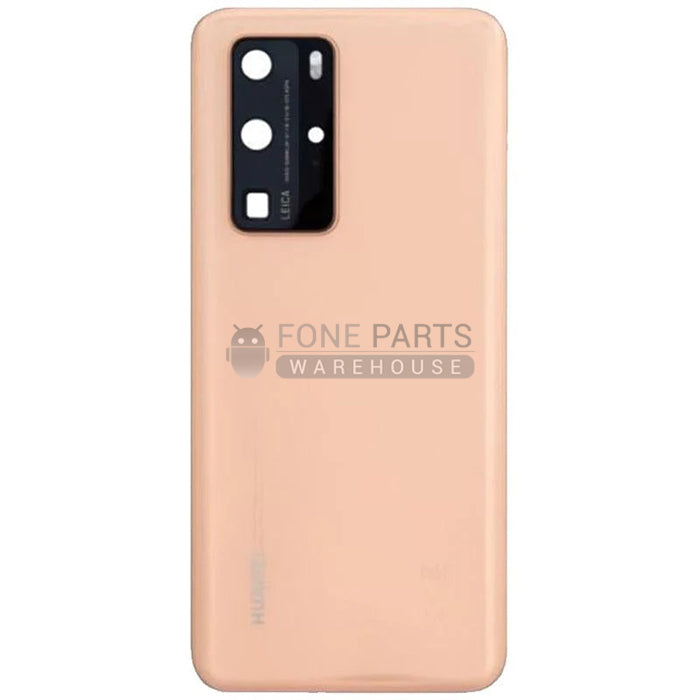 For P40 Pro Battery Back Cover Camera Lens [Blush Gold]