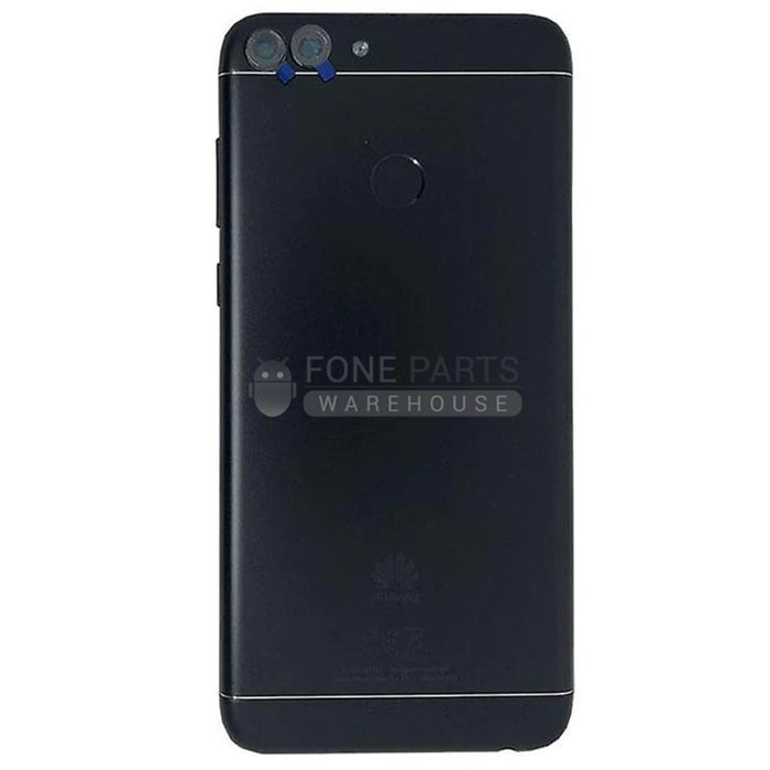 For P Smart (2018) Replacement Battery Back Cover With Sticker [Black]