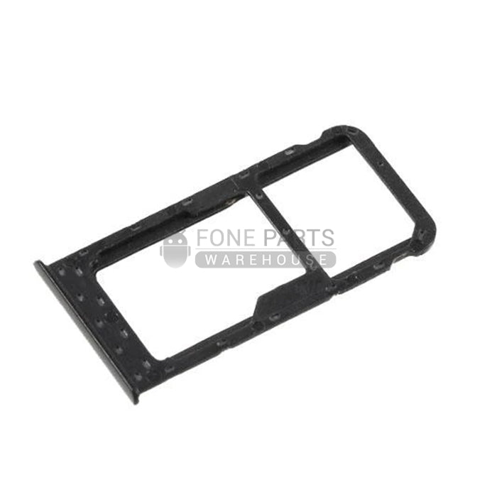 For P Smart (2018) Replacement Sim Card Tray Holder [Black]