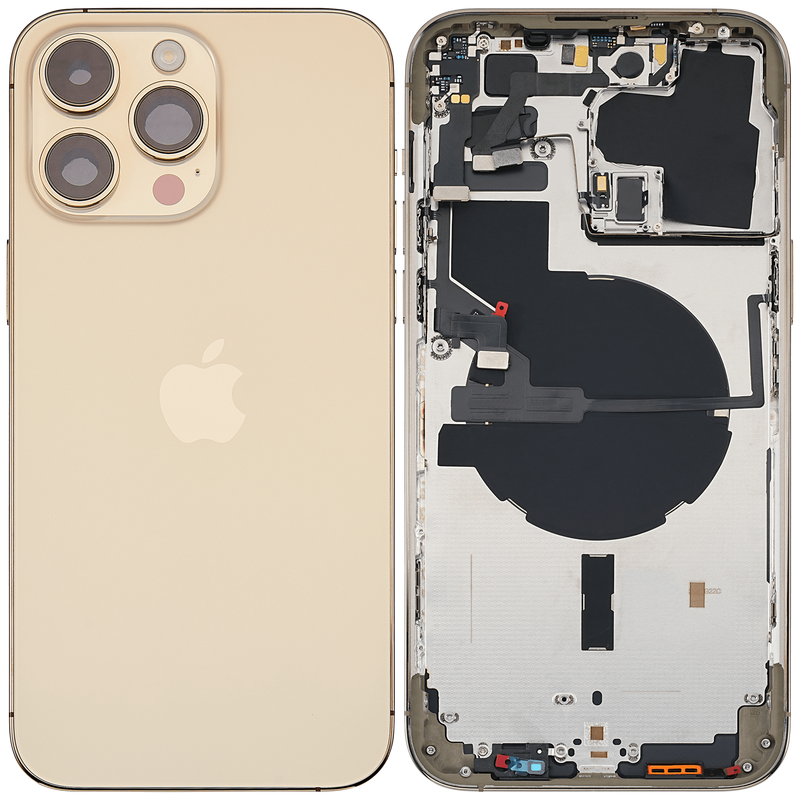 For IPhone 14 Pro Max Genuine Housing With Parts in [Gold] (Grade A Condition Taken From 14 Days Used Phone)