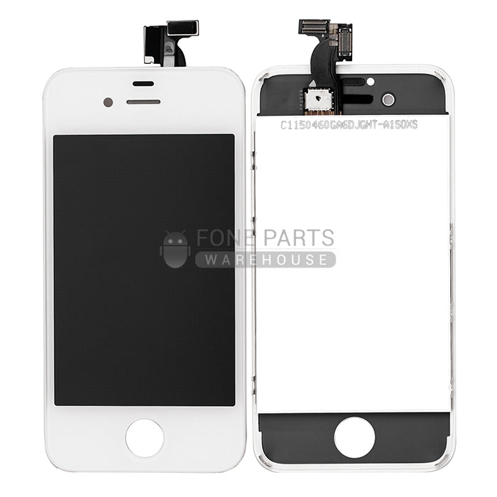 For IPhone 4S Replacement LCD Screen Assembly with Touch Digitizer and Frame [White]