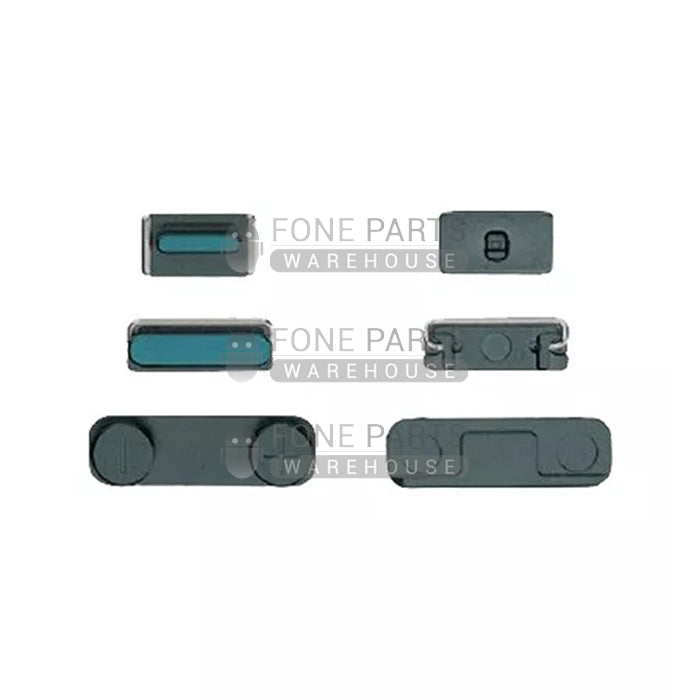 For IPhone 5 Replacement 3 Piece Button Set [Black]