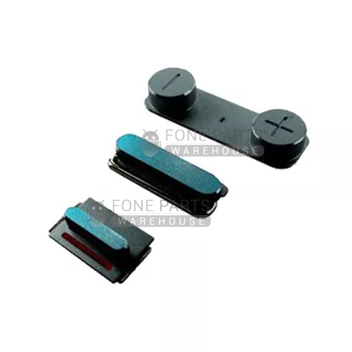 For IPhone 5 Replacement 3 Piece Button Set [Black]