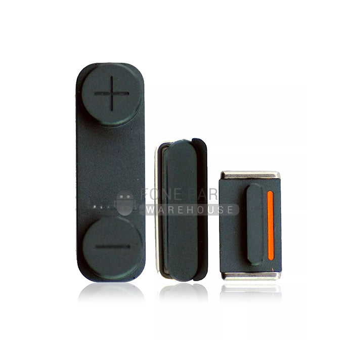 For IPhone 5 Replacement 3 Piece Button Set [Black]