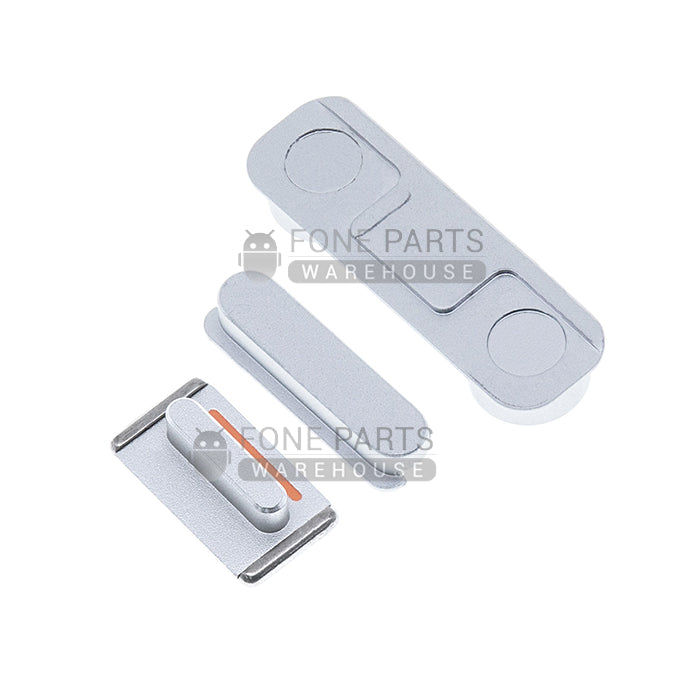 For IPhone 5 Replacement 3 Piece Button Set [Silver]