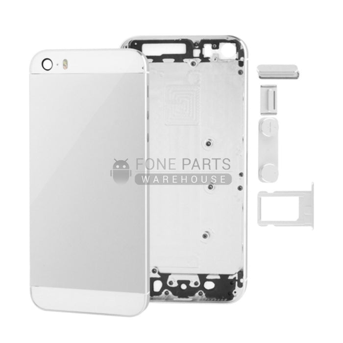 For IPhone 5S Replacement Rear Cover Housing with Side Button and Sim Tray Holder [White]