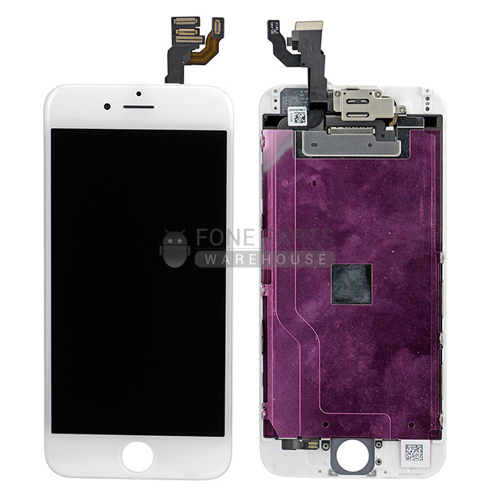 For IPhone 6 Replacement LCD Screen Assembly with Touch Digitizer and Frame [True Tone] [White]