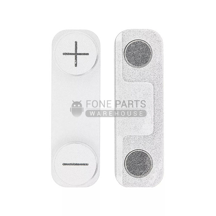 For IPhone SE Replacement 3 Piece Button Set [Silver]