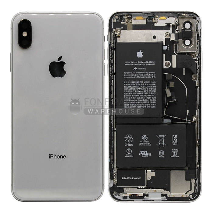 For IPhone XS Max Genuine Housing With Parts & Battery in [White] (Grade A Condition Taken From 14 Days Used Phone)