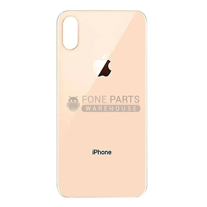 For IPhone XS Max Replacement Rear Cover Glass Big Hole [Gold]