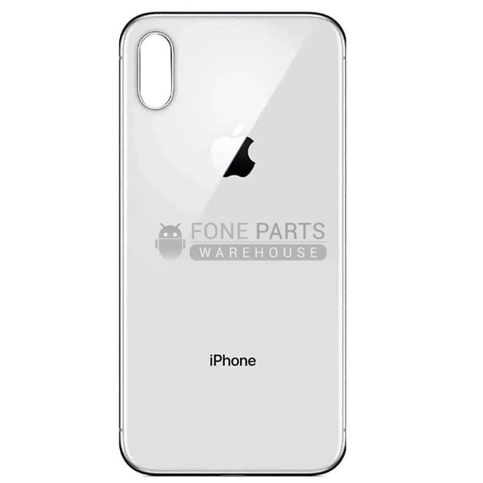 For IPhone XS Max Replacement Rear Cover Glass Big Hole [White]