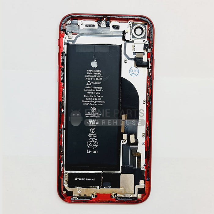 For IPhone XR Genuine Housing With Parts & Battery in [Red] (Grade A Condition Taken From 14 Days Used Phone)