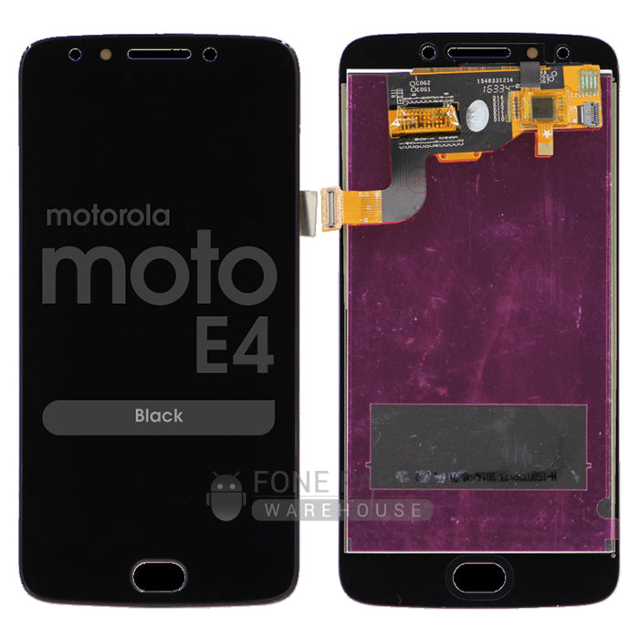 For Motorola E4 Lcd Screen and Touch Digitizer Without Frame [Black]