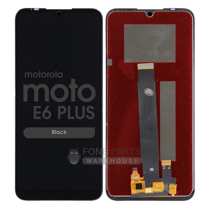 For Motorola E6 Plus Lcd Screen and Touch Digitizer Without Frame [Black]