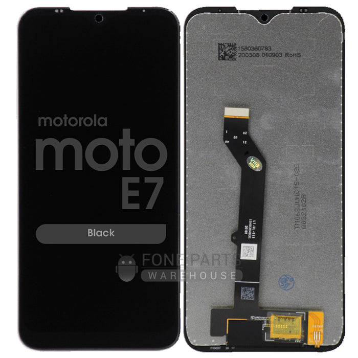 For Motorola E7 LCD Screen and Touch Digitizer Without Frame (Black)