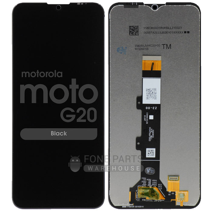 For Motorola G20 LCD Screen and Touch Digitizer Without Frame (Black)