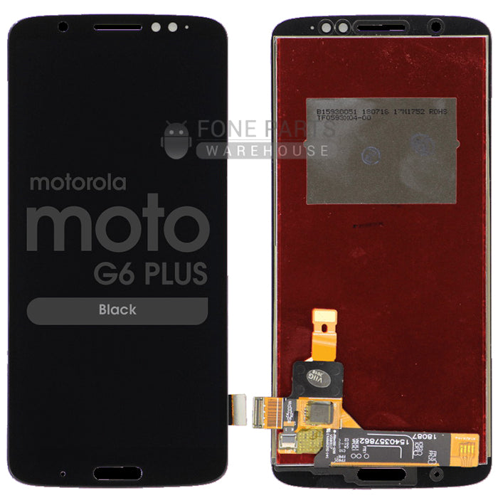 For Motorola G6 Plus Lcd Screen and Touch Digitizer Without Frame [Black]