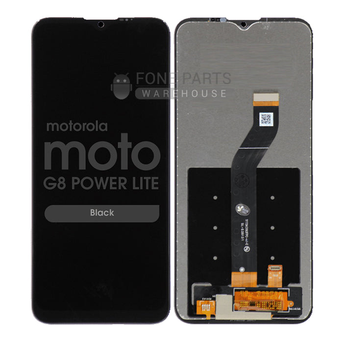 For Motorola G8 Power Lite LCD Screen and Touch Digitizer Without Frame (Black)