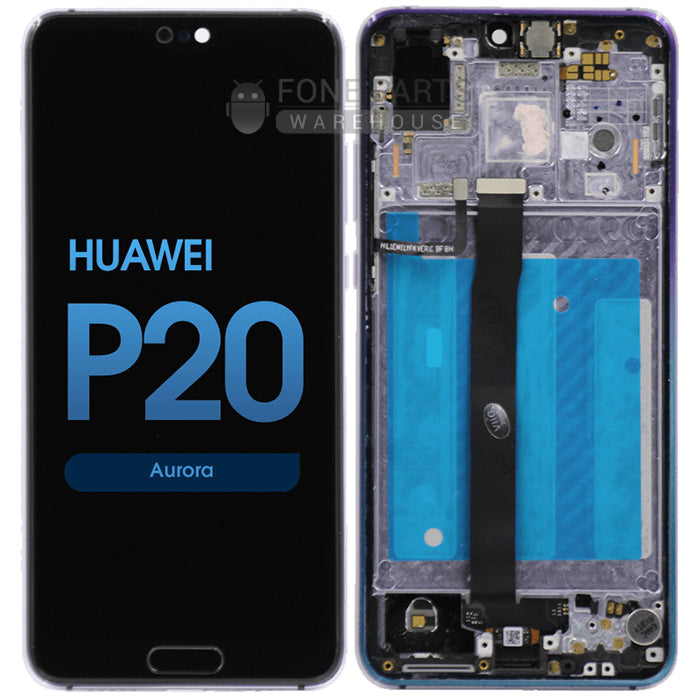 For Huawei P20 Lcd screen Digitizer (Black) (OLED) [With Frame]