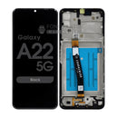 For Galaxy A22 5G (SM-A226) LCD Screen With Touch Digitizer Assembly and Frame (Pulled Out)
