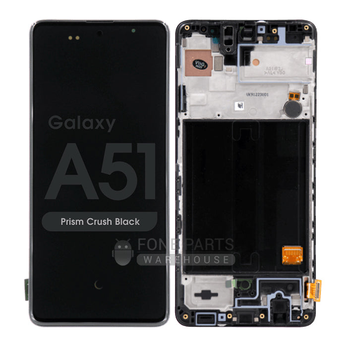 For Galaxy A51 (A515) LCD Screen With Touch Digitizer Assembly and Frame (Incell)