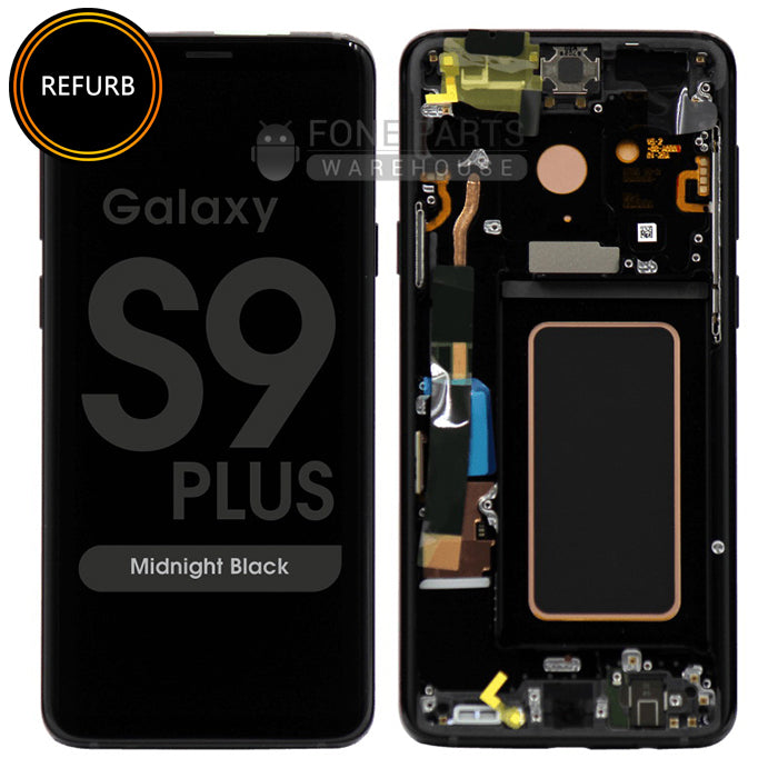 For Galaxy S9 Plus LCD Screen Digitizer Assembly Original Refurbish With Frame [Black]