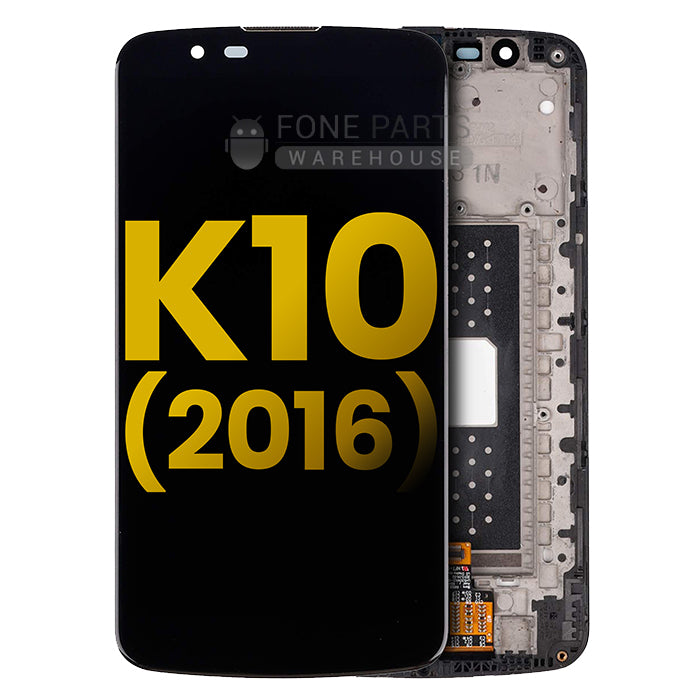 For LG K10 2016 (K430) Lcd Screen with Touch Digitizer Assembly in [Black] [With Frame]