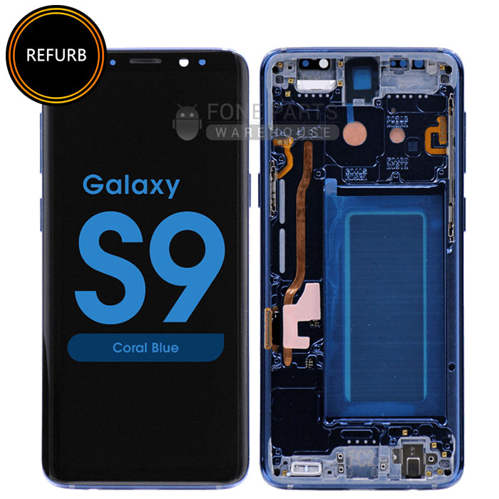 For Galaxy S9 (G960) LCD Screen With Touch Digitizer and Frame [Original Refurbish] [Blue]