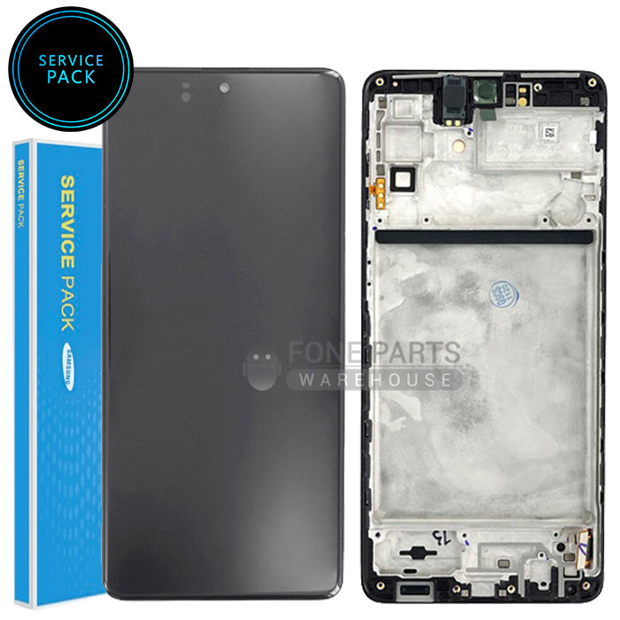 For M62 (SM-M625) LCD Screen With Touch Digitizer Assembly and Frame (Genuine Service Pack)