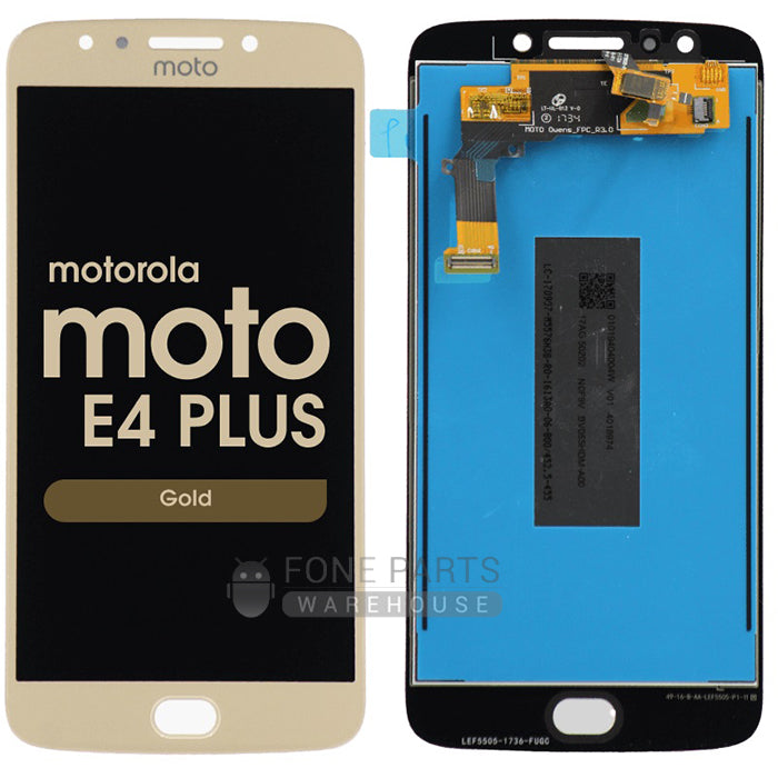 For Motorola E4 Plus Lcd Screen and Touch Digitizer Without Frame [Gold]