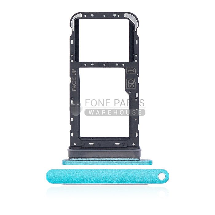 For Motorola E7 Replacement Sim Card Slot Tray [Aqua Blue]