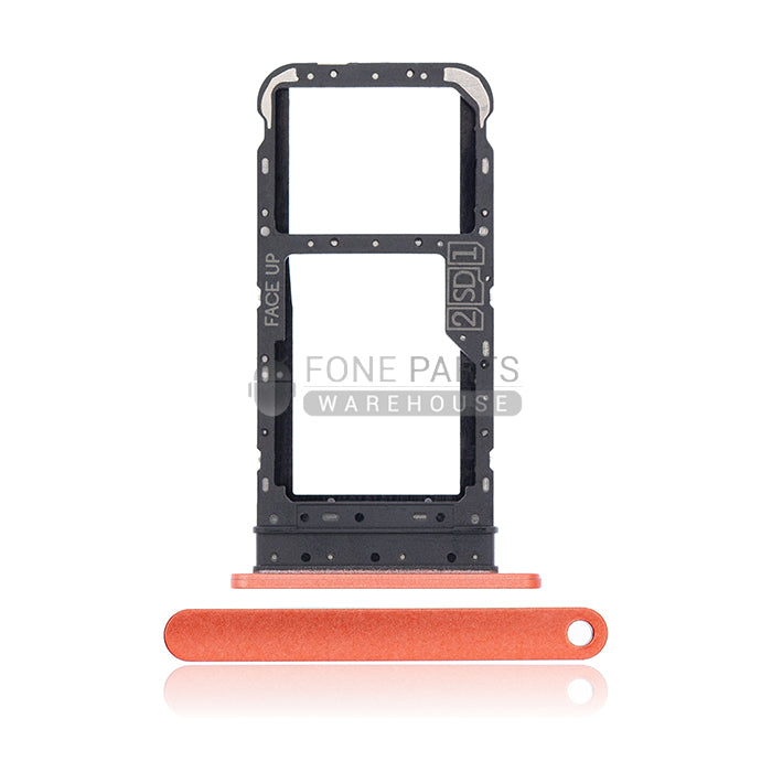 For Motorola E7 Replacement Sim Card Slot Tray [Satin Coral]