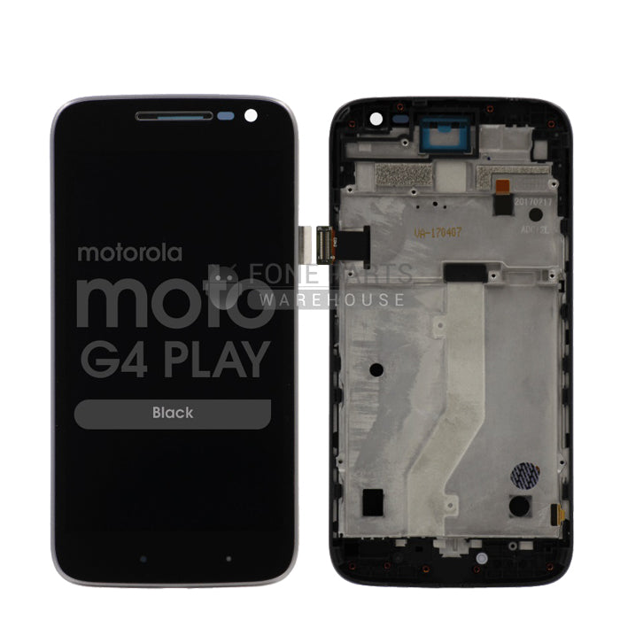 For Motorola G4 Play Lcd Screen With Touch Digitizer and Frame [Black]