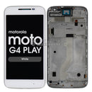 For Motorola G4 Play Lcd Screen With Touch Digitizer and Frame [White]