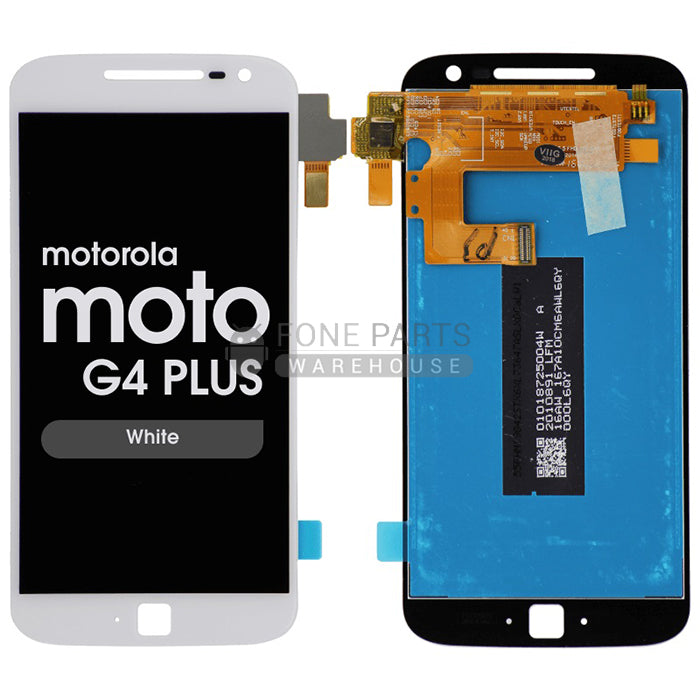 For Motorola G4 Plus Lcd Screen and Touch Digitizer Without Frame [White]