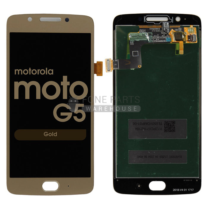 For Motorola G5 Lcd Screen and Touch Digitizer Without Frame [Gold]