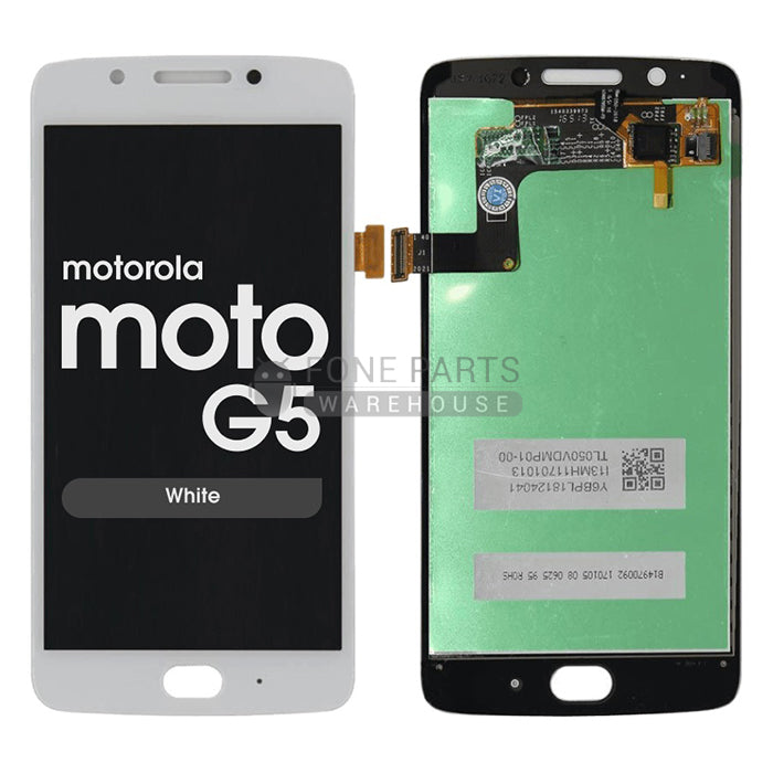 For Motorola G5 Lcd Screen and Touch Digitizer Without Frame [White]