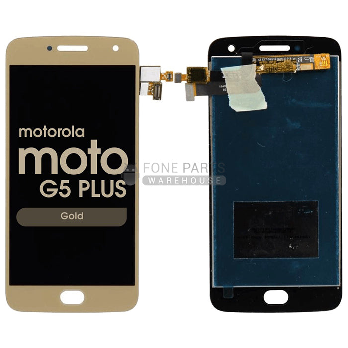 For Motorola G5 Plus Lcd Screen and Touch Digitizer Without Frame [Gold]