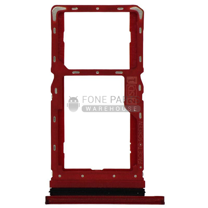 For Motorola G8 Play Replacement Sim Card Slot Tray [red]