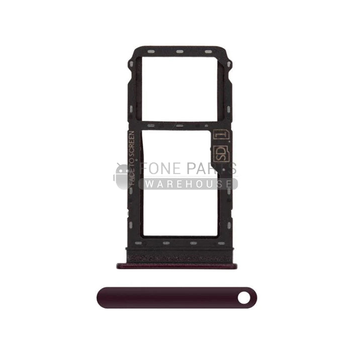 For Motorola G8 Plus Replacement Sim Card Slot Tray [red]