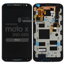 For Motorola X2 Lcd Screen With Touch Digitizer and Frame [Black]