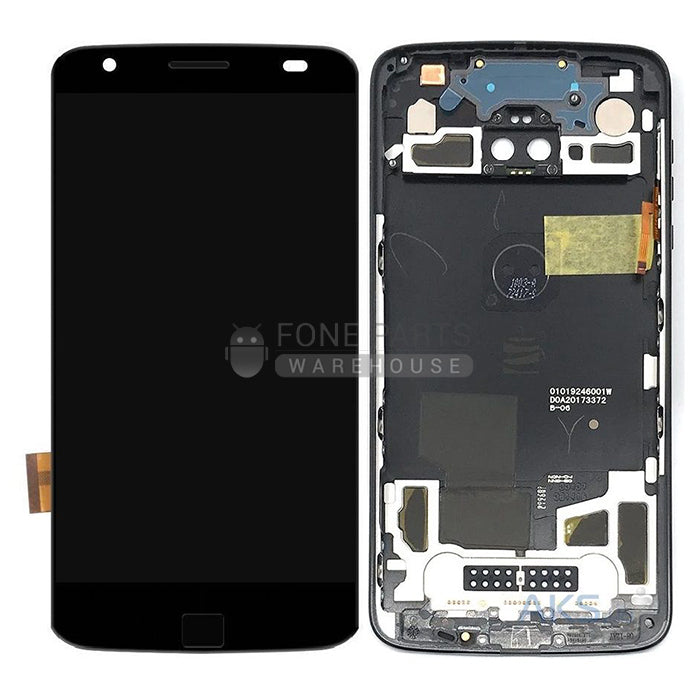 Motorola Z2 Force Battery Rear Cover + Mid Cover Frame Housing [Black]