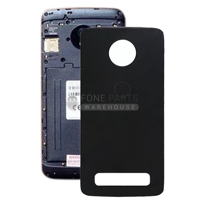 For Motorola Z3 Play Replacement Battery Rear Cover [Black]