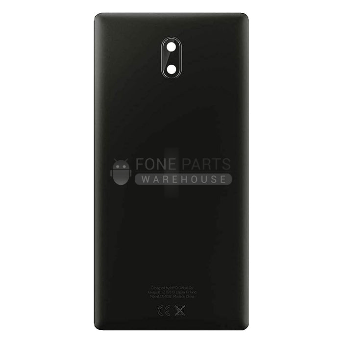 For Nokia 3 Replacement Battery Back Cover in [Black]