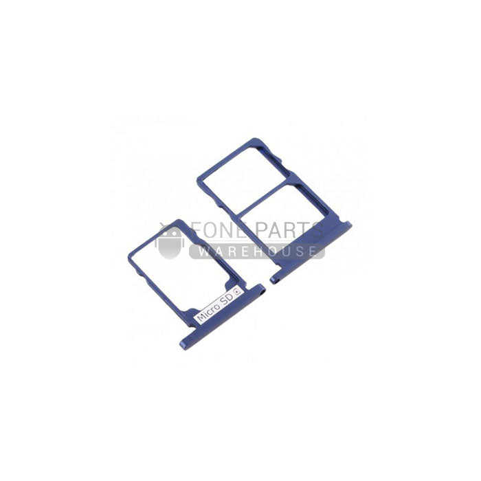 For Nokia 5.1 (2018) Replacement Sim card Tray Holder [Blue]