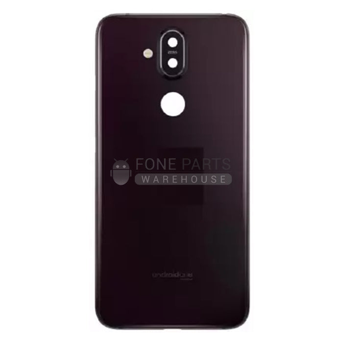 For Nokia 8.1 / X7 / 7.1 Plus Replacement Battery Back Cover [DARK Red]