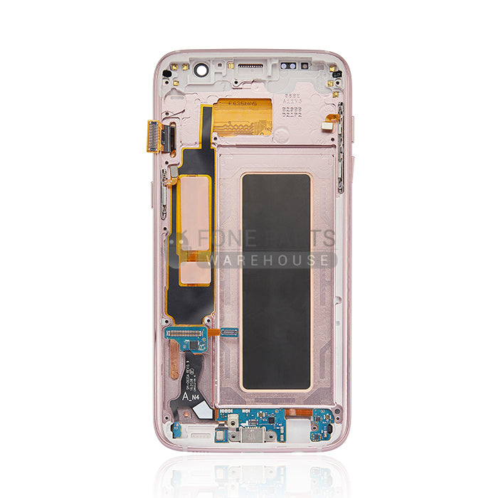 For Galaxy S7 Edge (G935) LCD Screen With Touch Digitizer Assembly and Frame (Refurbish-Original) [Rose Gold]