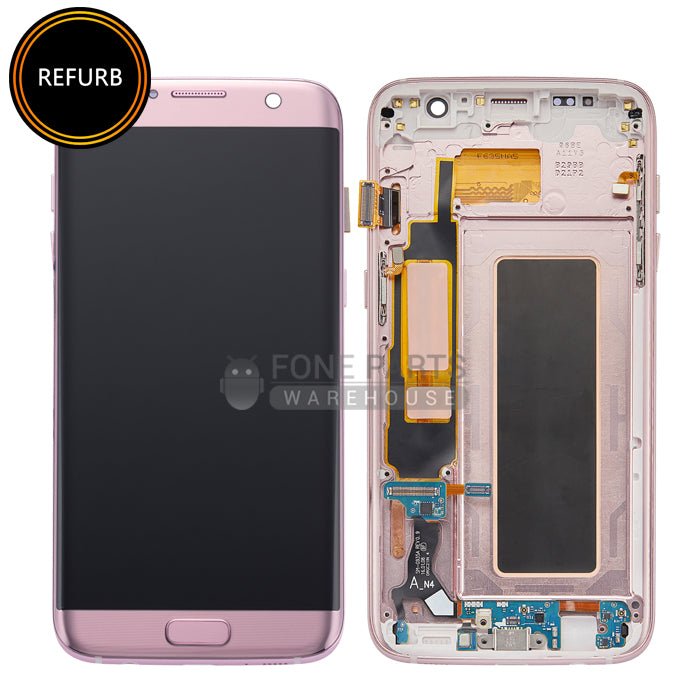 For Galaxy S7 Edge (G935) LCD Screen With Touch Digitizer Assembly and Frame (Refurbish-Original) [Rose Gold]